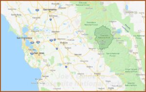 Map Of Yosemite National Park Entrances
