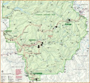 Map Of Yosemite National Park Hiking Trails