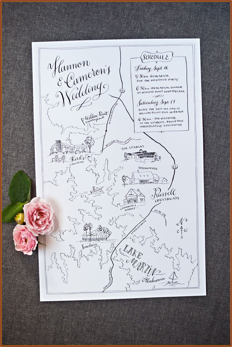 Map Wedding Invitation