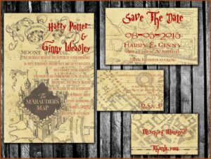 Marauders Map Wedding Invitation