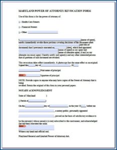 Maryland Power Of Attorney Form 548