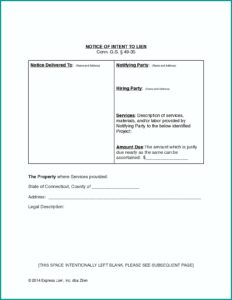 Mechanics Lien Waiver Form Connecticut