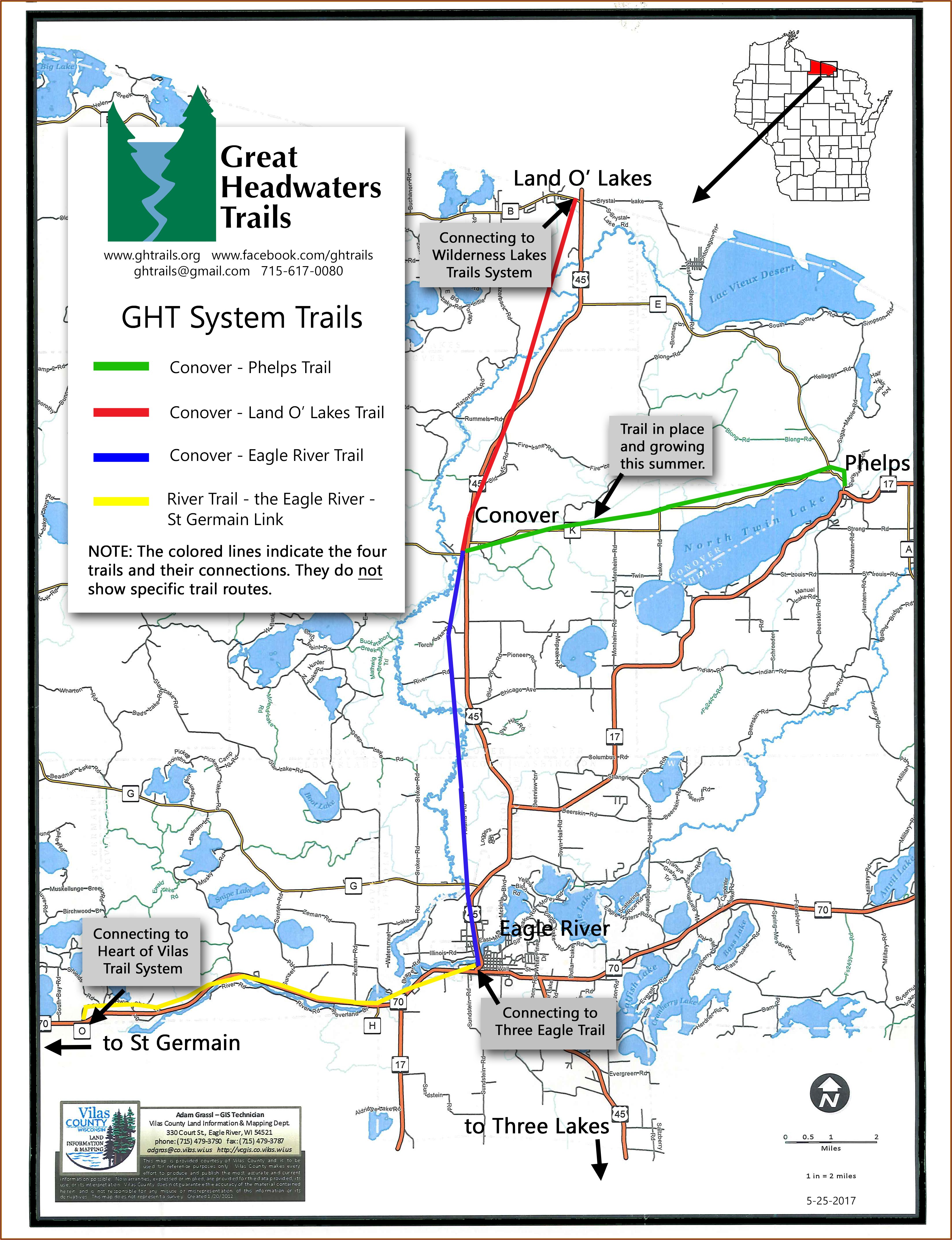 Mercer Wi Snowmobile Trail Map