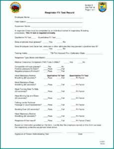 N95 Qualitative Fit Test Form