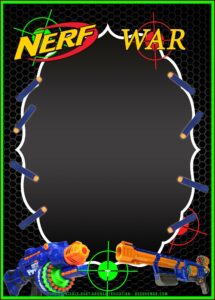 Nerf Gun Party Invitations Template Free