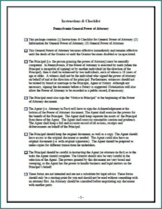 Pennsylvania Medical Power Of Attorney Form 2018