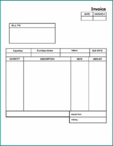 Print Blank Invoice Forms