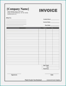 Printable Invoice Forms