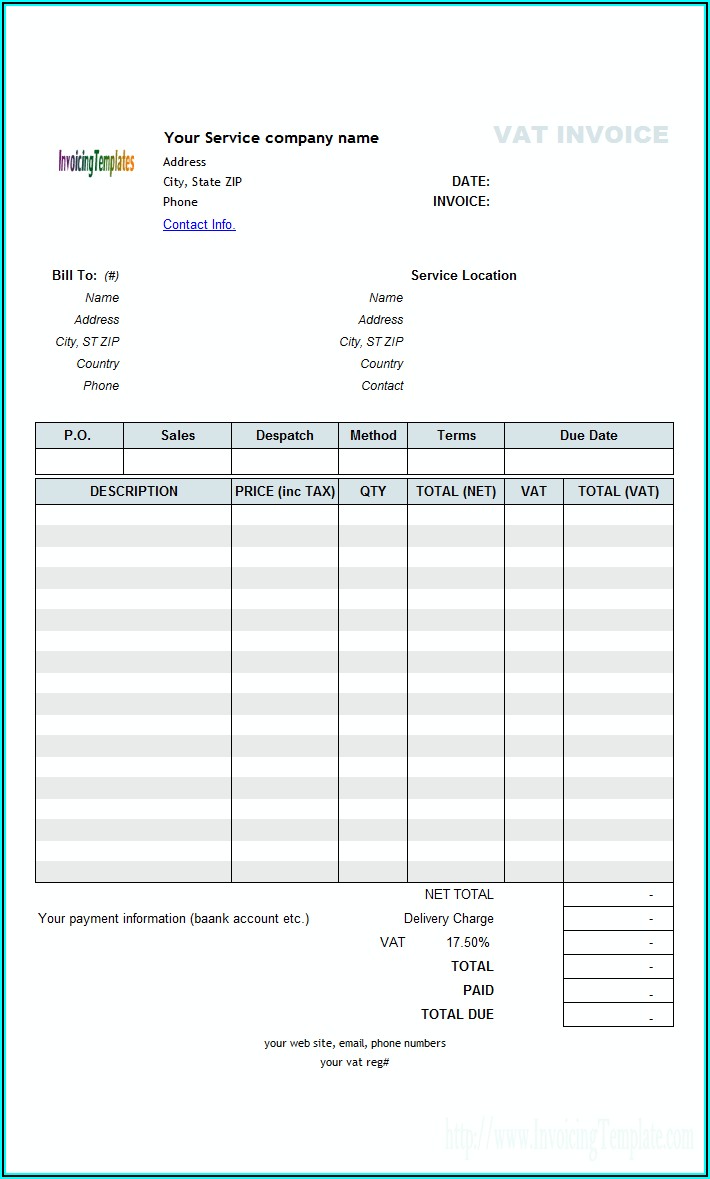 Printable Invoice Sample