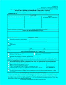 Provisional Patent Filing Forms