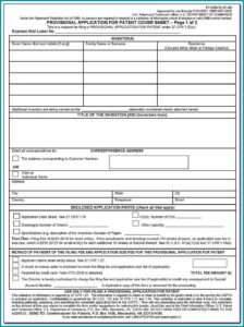 Provisional Patent Forms