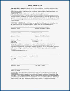 Quick Claim Deed Michigan Form