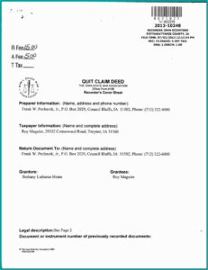 Quit Claim Deed Indiana Free Forms