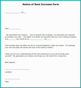 Rent Increase 2020 Forms