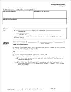 Rent Increase Forms