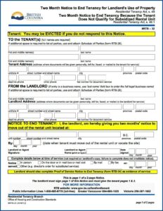 Rent Increase Forms Bc