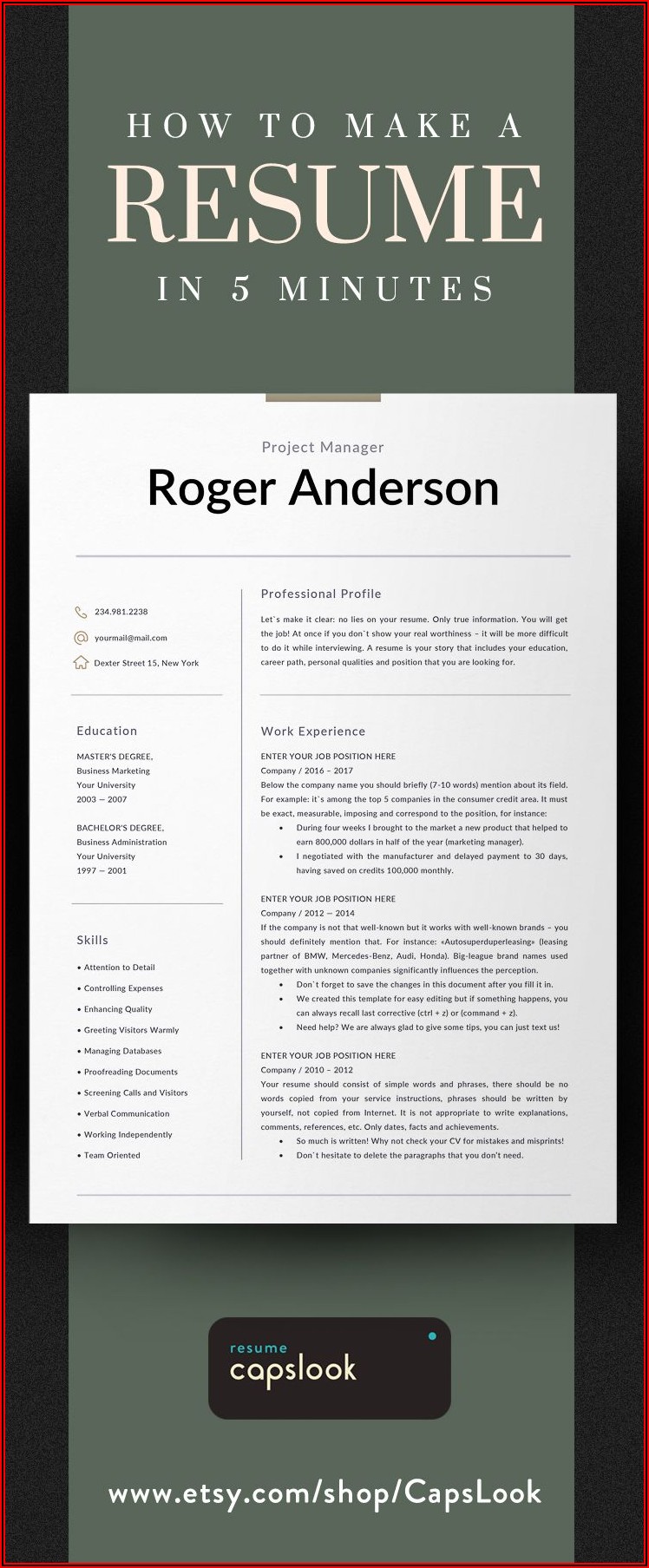 Resume Template For Hr Executive