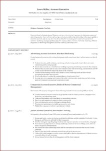 Resume Templates For Account Executive