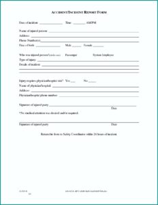 Simple Release Form For Car Accident