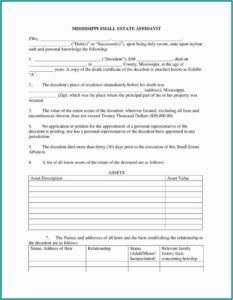 Small Estate Affidavit Form California Free