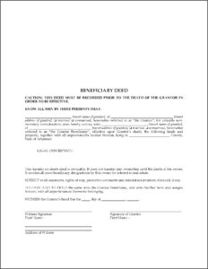 State Of Oregon Transfer On Death Deed Form