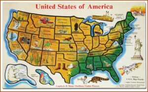 States And Capitals Map Puzzle