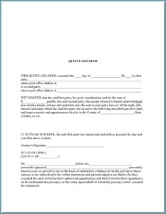 Survivorship Deed Form Ohio