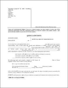 Survivorship Deed Form Texas