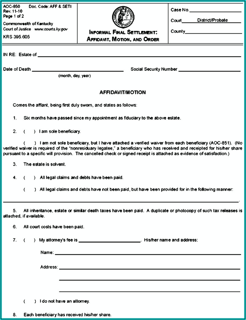 Texas Probate Forms 2020