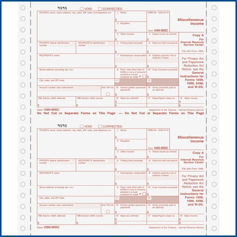 Tops 1099 Misc Forms