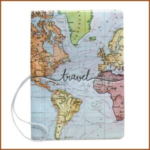 World Map Passport Cover