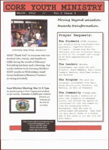 Youth Ministry Newsletter Templates