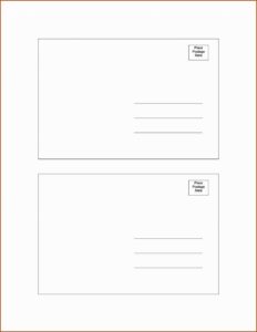 5x7 Postcard Template For Word