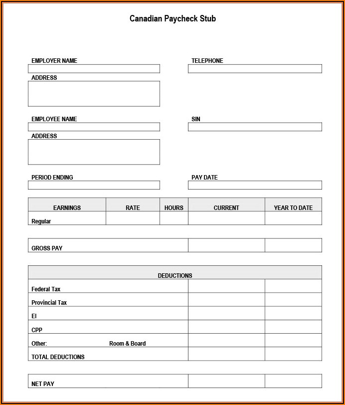 Adp Paycheck Template
