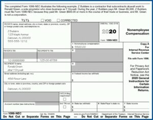 Blank 1099 Form