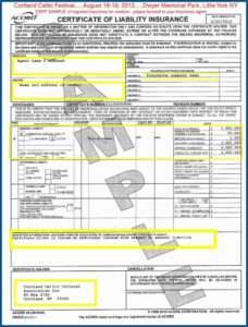 Blank General Liability Acord Form
