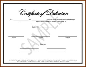 Christian Birth Certificate Template