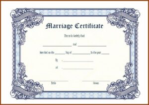Christian Wedding Certificate Template