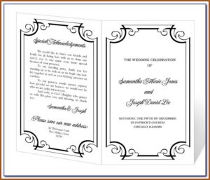 Church Event Program Sample