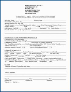 Commercial General Liability Acord Form