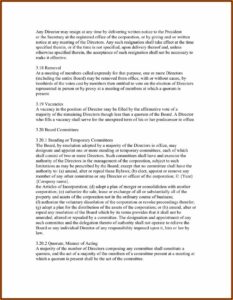 Corporation Bylaws Template Word