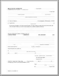 Example Affidavit For Family Court