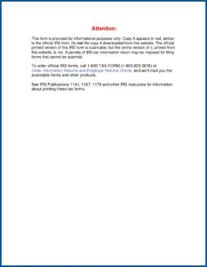 Federal Tax Form 1099 Oid