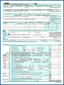 Federal Tax Return Form 1040 For 2018