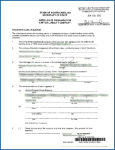 Forming An Llc In South Carolina