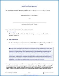 Free Alberta Tenancy Agreement Form