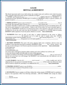Free Commercial Rental Lease Agreement Form