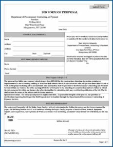 Free Construction Bid Forms