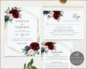 Free Editable Wedding Invitation Template