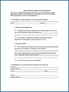 Free Ga Residential Lease Agreement Form